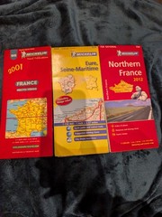 Set of three travel maps of France