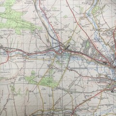Vintage 1960 Ordnance Survey Map Of Salisbury Sheet 167 Rolled