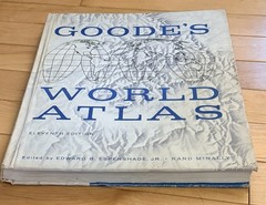 1960 Goode’s World Atlas 11th Edition Fifth Printing Rand McNally Hardcover