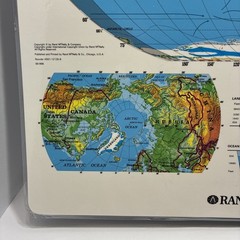 17″ x 22″ Rand McNally Markable Map of World and Outline Two-Sided Pre-owned