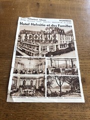 Rare Swiss Hotel Helvetie Et Des Families Advertisement Montreux Circa 1960