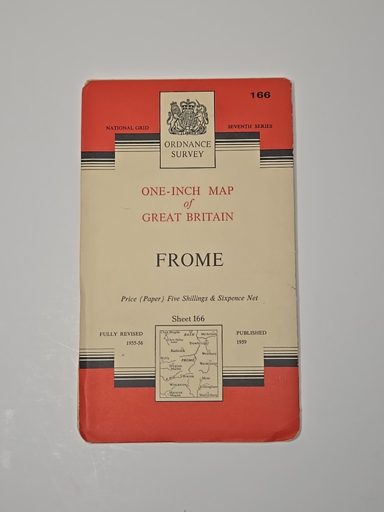 FROME, Ordnance Survey, Seventh Series Paper One-Inch Map Of GB, Sheet 166, 1959
