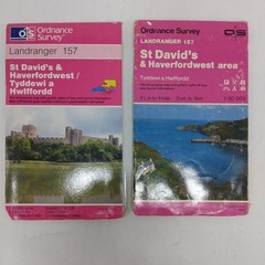 Bundle X19 Road/Leisure/Walking Maps & Guides to WALES, Ordnance Survey, Philips