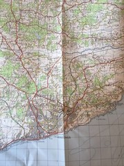 1963 Ordnance Survey One Inch Seventh Series Map 184 Hastings (incl Ashford )