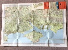 1966 New Forest Vintage Cloth Bartholomews Half Inch Map 5