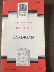 Vintage OS Ordnance Survey 1″ map – Sheet 139 Cardigan, 1967 edition
