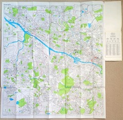 Geographia Large Scale Colour Street Plan: Greater Glasgow.