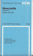 Ordnance Survey (OS) 1:25,000 First Series Map Sheet SO 28 Newcastle Shropshire