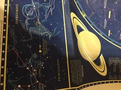 A Map of The Heavens, National Geographic, Folded Poster/Chart Horoscope ￼1957
