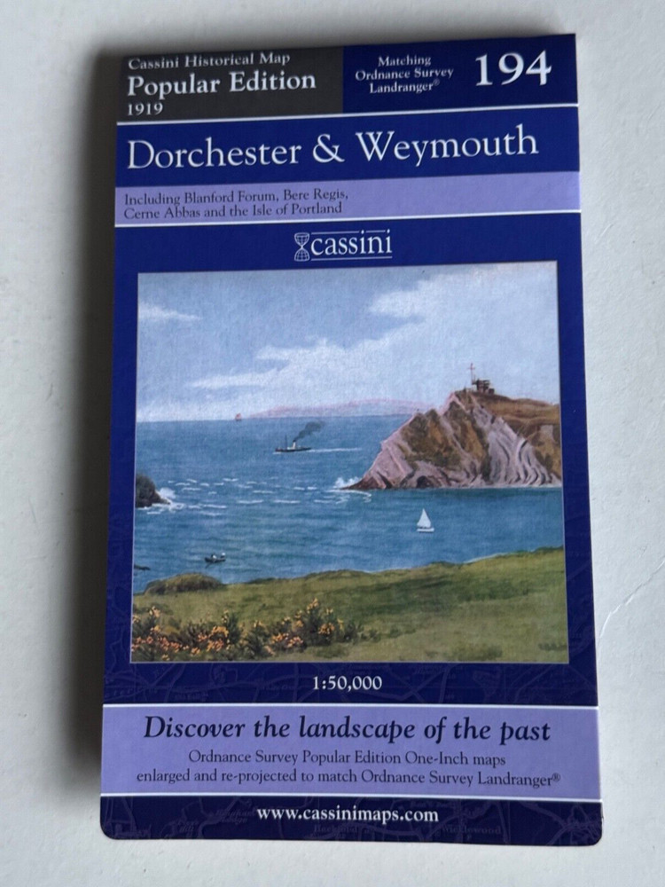 Cassini Historical Map, Dorchester & Weymouth 1919 ( Reprint 2007 ) no: 194