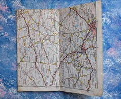 South West/South East England Road Map – Shell Touring Service Vintage Road Map