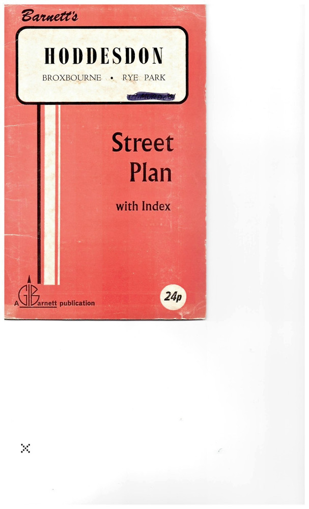 HODDESDON street plan [indexed] by BARNETT’S – circa 1970’s