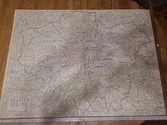 Huge Goegraphers Greater London Boroughs & Council Bounderies Wall Map –