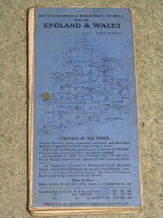 Bartholomews Revised Half Inch Map: sheet 19 Cambridge; 1933 on cloth