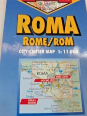 ROMA / ROME LAMINATED CITY CENTER MAP 1:11 000 B&B CITY STREETS