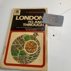 Bartholomew London To And Through Map 1974 Folding Paper Map