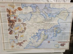 National Geographic Making of America Map Posters 1970-80s Mid East Euro Africa