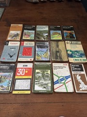 Large Bundle of 15 Ordnance Survey & Other Maps Lake & Peak District Exmoor Etc