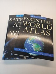 2 Oxford Atlas lot Satellite Atlas and Essential World hardcover & Paperback