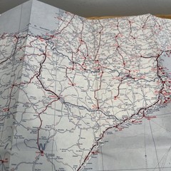Vintage 1979 AA European Throughroute Map Ostende & Zeebrugge Fold Out