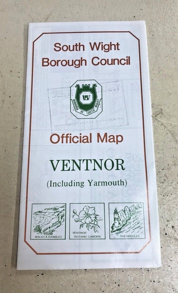 South Wight Borough Council Official Map Ventnor including Yarmouth