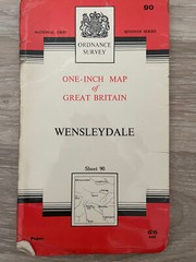Vintage OS Maps `Wensleydale Chilterns Chichester Huddersfield 50/60s Job Lot