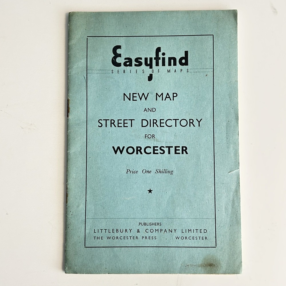 Worcester Street Map Easyfind Series of Maps, Littlebury & Co England