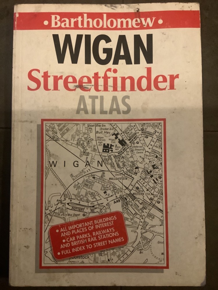Wigan – Bartholomew Streetfinder Atlas Street Map Guide