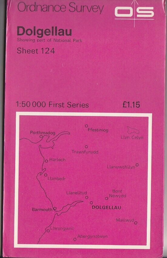 Ordnance Survey Landranger Map 1:50,000 Sheet 124 Dolgellau