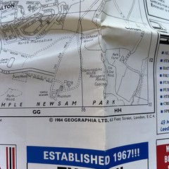 Vintage Leeds Street Plan Indexed 1986 Map Geographia