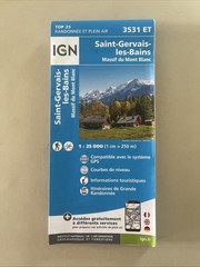 IGN Map 3531 ET Saint-Gervais-Les-Bains Tour du Mont Blanc