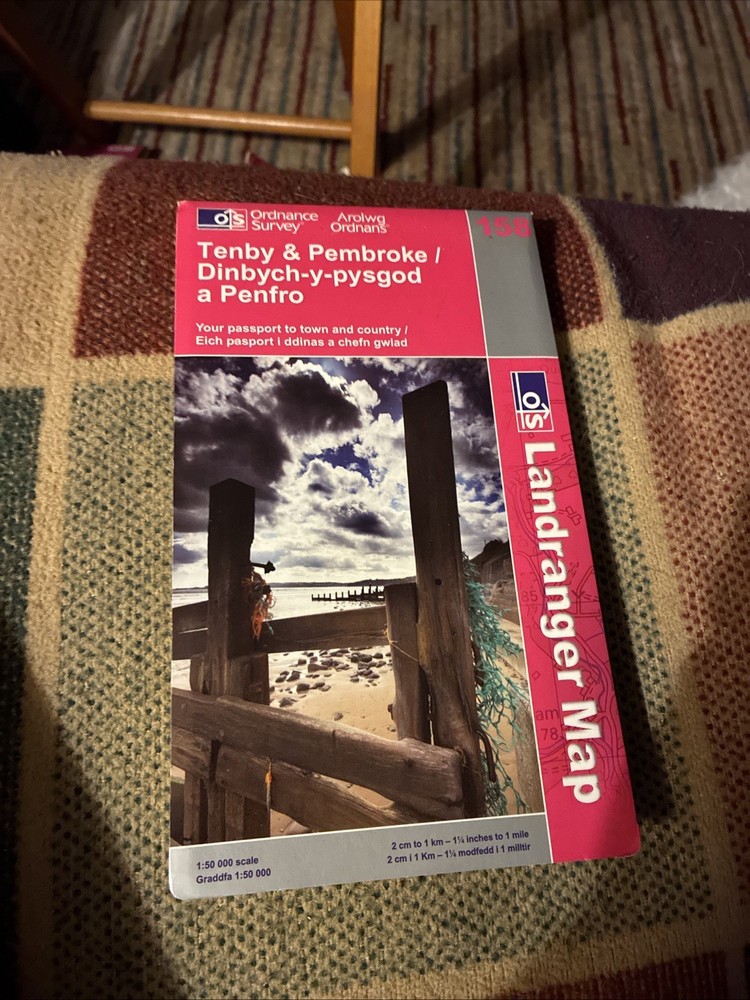 OS Map Sheet 158 Tenby & Pembroke Landranger Ordnance Survey