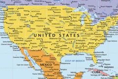A1 A2 World Map With Flags Poster Education Geography School Home Wall Chart