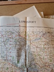 Ordnance Survey Map Of Great Britian – LOWESTOFT – 1964 – 1/63360