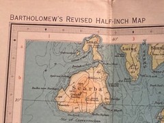 John Bartholomew’s 1947 Cloth Half-Inch Contoured Map Of The Firth Of Clyde