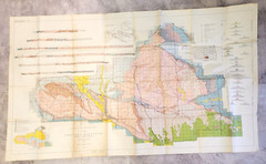 1954 Arbuckle Mountains OK Geologic Color Map Anticline Murray Pontotoc Johnston