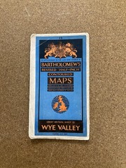 Bartholomew Wye Valley Half Inch Contoured Map Sheet 13 Vintage