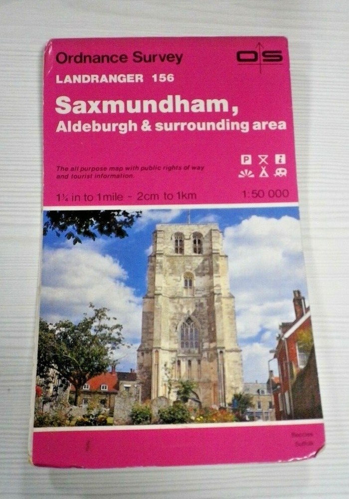 Landranger 156 Ordnance Survey Map 1:50000 Saxmundham, Aldeburgh and area