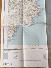 1961 Ordnance Survey One Inch Seventh Series Map 190 Truro And Falmouth
