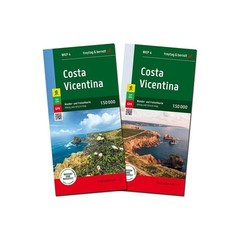 Portugal Costa Vicentina Map WK P4: 2 map Set with Guide booklet hiking walking