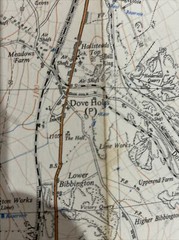 BUXTON LONG HILL DOVE HOLES – Ordnance Survey CLOTH Sheet 43/07 1:25000 1948
