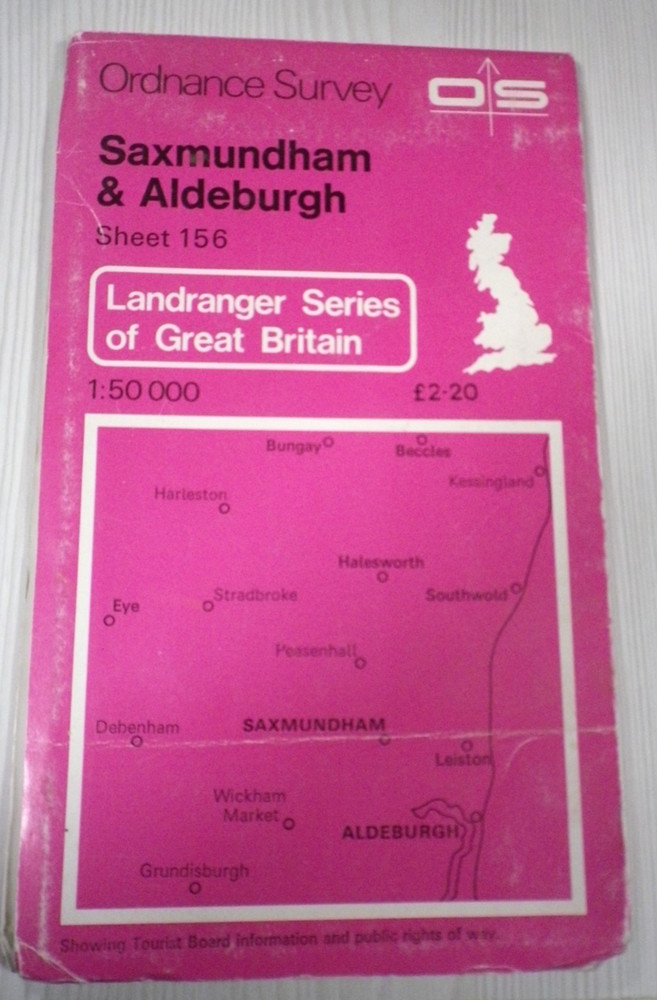 Landranger 156 Ordnance Survey Map 1:50000 Saxmundham & Aldeburgh