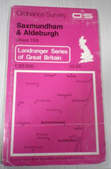 Landranger 156 Ordnance Survey Map 1:50000 Saxmundham & Aldeburgh