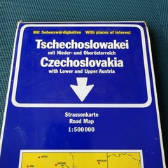 CZECHOSLOVAKIA Road Map 1991 – 1:500000 – Kummerly + Frey