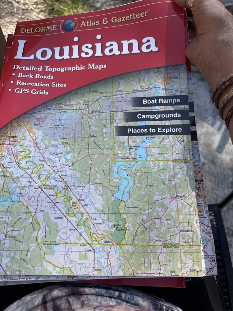 DeLorme Atlas & Gazeteer Detailed Topographic Maps Booklet Louisiana 11″ x 15.5″