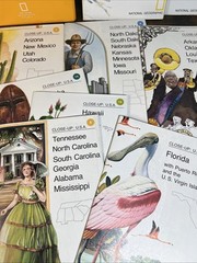 National Geographic Society Close-Up USA 1978 Vintage Box Maps Book LOT COMPLETE