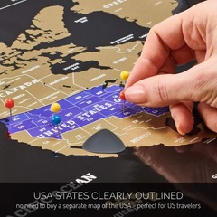 Detailed Extra Large Scratch Off World Map – Luxury Travel Decor & Tracker