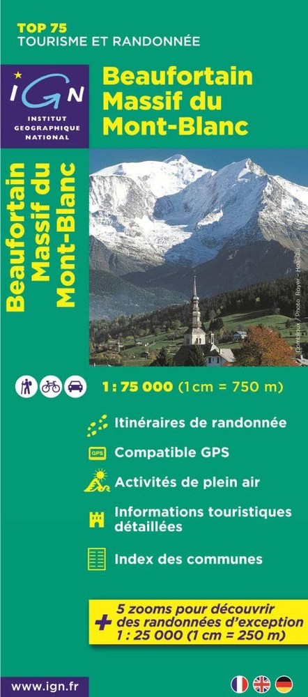 Institut Geographique National Beaufortin Massif Du Mont Blanc (Map) (UK IMPORT)