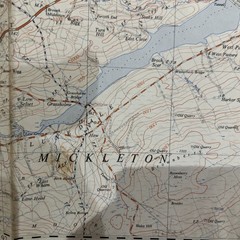 MIDDLETON IN TEESDALE Ordnance Survey CLOTH Sh NY92 1:25,000 1961 National Grid