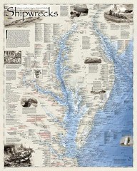 Nat Geo Maps Shipwrecks of Delmarva Map [Laminated] (Map) (UK IMPORT)